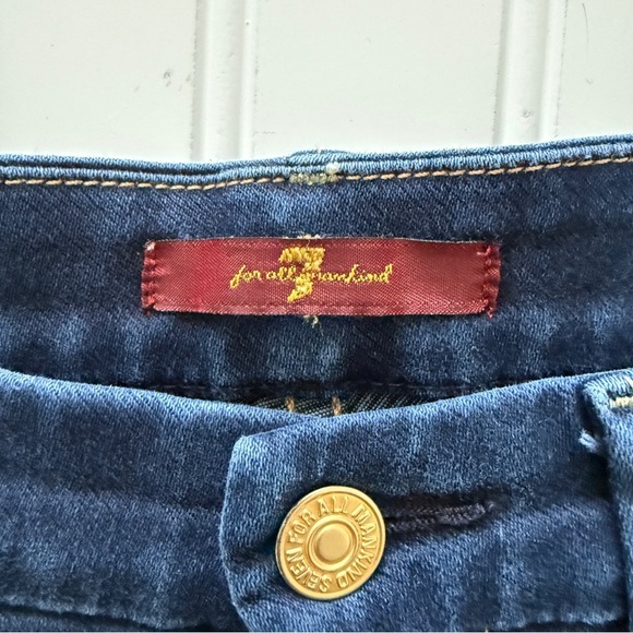 7 For All Mankind Women’s Skinny Jeans Dark Wash Size 28 - Picture 4 of 5